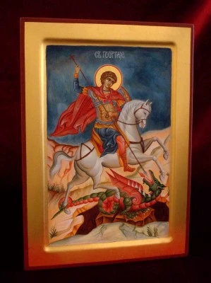 Осл.икона Св.Георгије 20х26 злато Р.А.