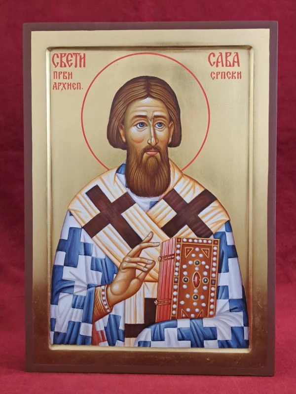 Осл.икона 26х36 Св.Сава-А.Минић