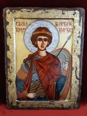 Осл.икона Св.Георгије,Ђурђиц 32х41-М.М.