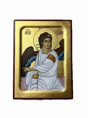 Икона осл. Бели анђео 15х20, злато-П.Ј.