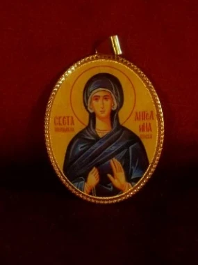 Медаљон са иконицом Света Ангелина српска